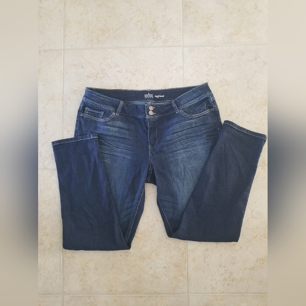 So Boyfriend Womens Blue Jeans